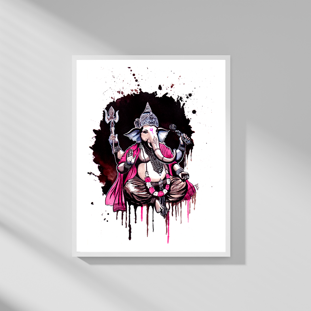 GANESH – Le gardien des nouveaux commencements | Reproduction Fine Art