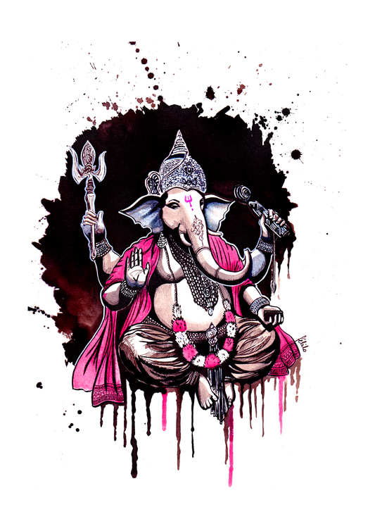GANESH – Le gardien des nouveaux commencements | Reproduction Fine Art